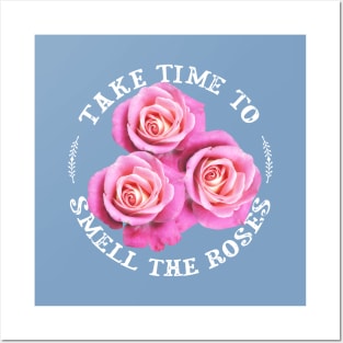 Pretty Pink Roses Women Gardeners Teens Floral Flower Lovers Posters and Art